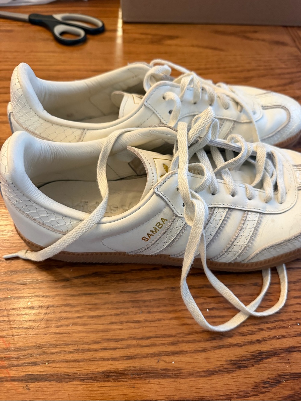 Adidas Samba White Leather Sneakers